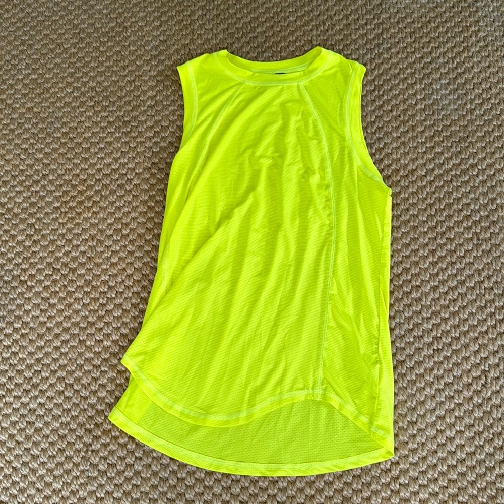 NWOT SSYS Neon Yellow high neck tank medium